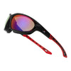Red Mirror Lens Sport Safety Sunglasses with Swappable Strap and Gasketed Goggle Padding.
