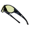 Yellow tinted Lens Translucent Frame Sport Safety Sunglasses with Adjustable Nose Pads.